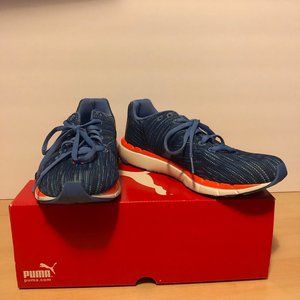Puma Women's Bravery Blue/Orange/White Shoe, Sz 7